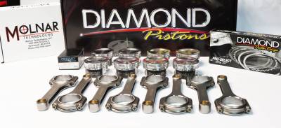 Modular Head Shop - Diamond 5.8L GT500 Series Piston / Molnar PWR ADR H-Beam Connecting Rod Combo