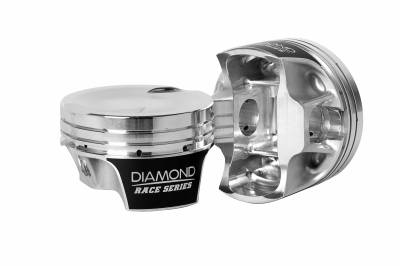 Diamond 30312-RS - Mod2k Race Series Piston / Ring Set for Ford 4.6L 2V TFS Heads -17.5cc Dish, 3.552" Bore, 3.750" Stroke, 1.200" CD